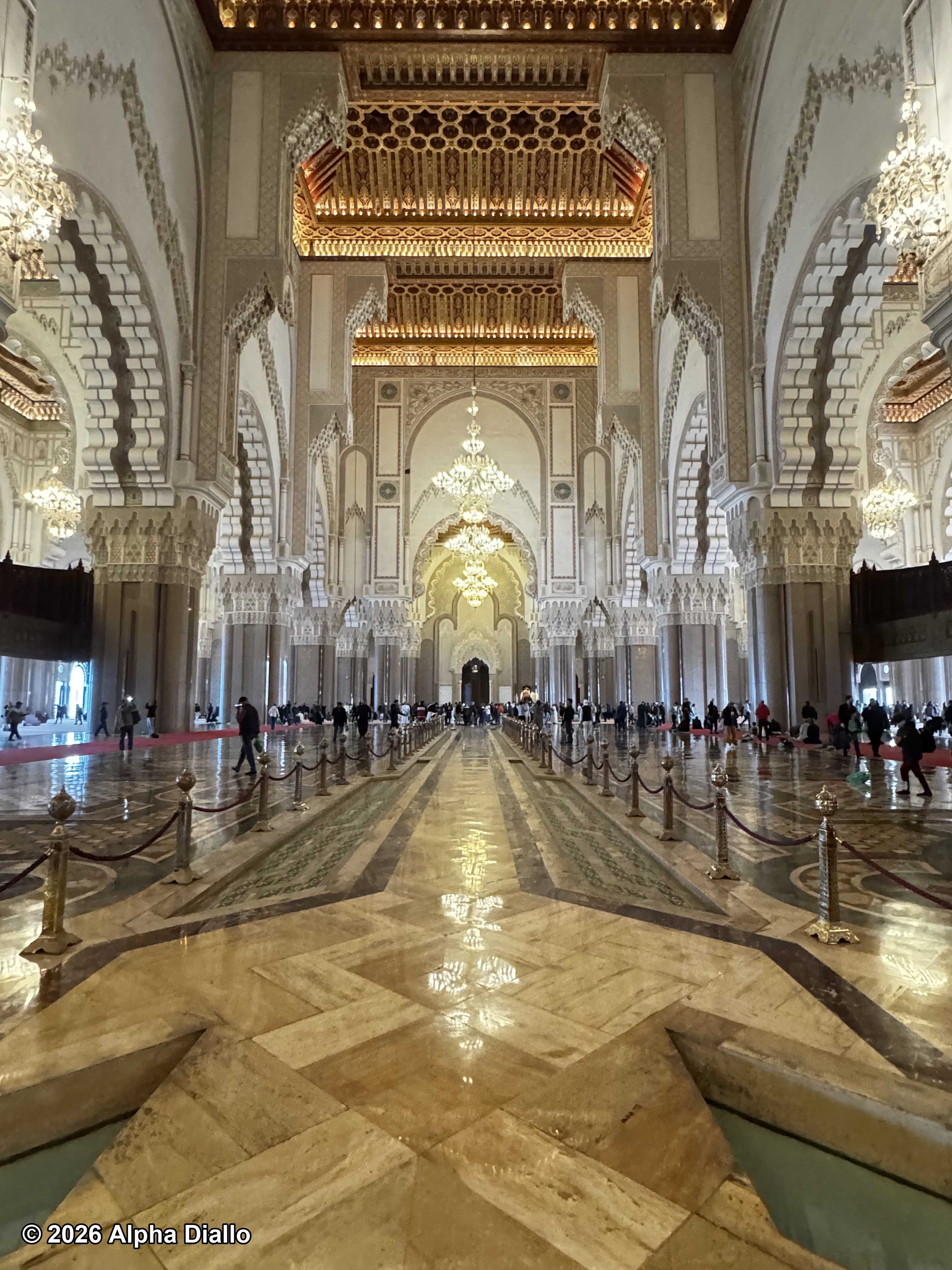 Intérieur de la mosquée Hassan II de Casablanca